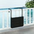 thumbnail image 3 of Topbuy Patio Hanging Table Folding Balcony Railing Table w/ 3-Level Height All-Weather HIPS tabletop Suits for 1”-6” Railings, 3 of 10