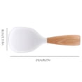 thumbnail image 3 of Chenmei Short Wooden Handle Silicone Spatula Multifunction Spatula Cooking Spoon Silicone Spoon with Wooden Handle Heat Insulation Heat Spoons for Rice Cooker, 3 of 7