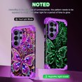 thumbnail image 2 of Avocase for Samsung Galaxy S26 Ultra Case,Glow in The Dark,Shockproof Protection Hard PC Soft Flexible TPU Bumper Drop Protective Protective Phone Case for Galaxy S26 Ultra,Purple Blue Butterfly, 2 of 7
