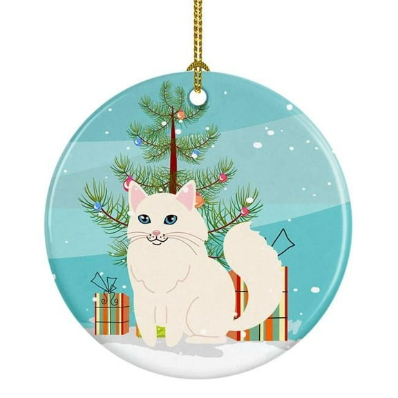 Carolines Treasures BB4413CO1 Turkish Angora Cat Merry Christmas Tree Ceramic Ornament