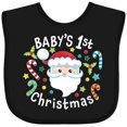 thumbnail image 3 of Inktastic Baby's 1st Christmas Santa with Candy Canes Boys or Girls Baby Bib, 3 of 4