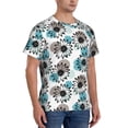 thumbnail image 2 of Bixox Men's Watercolor Sunflower Printed Short Sleeve Skinny Athletic T-Shirt, 2 of 6