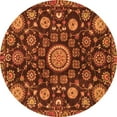thumbnail image 1 of Ahgly Company Indoor Round Oriental Orange Traditional Area Rugs, 8' Round, 1 of 4