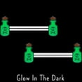 thumbnail image 3 of Body Candy 14G Womens Piercing 316L Steel 2Pc Glow in the Dark Poison Bottles Nipple Ring Set 9/16, 3 of 8