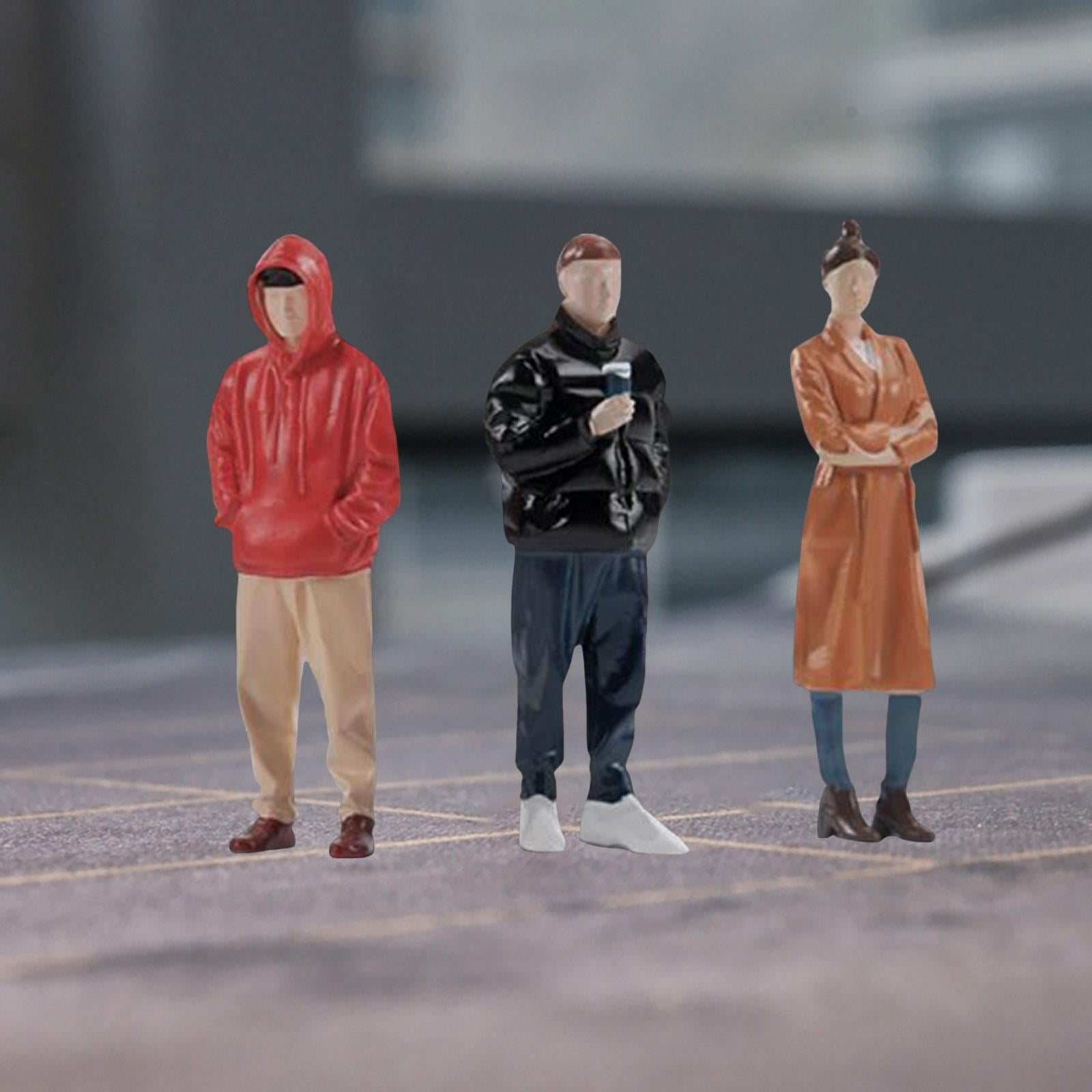LeeQinersw 1/32 Models People Figures Resin Figures Ornament Train Railway Three People for style B