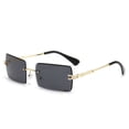 thumbnail image 2 of Gafas de sol cuadradas con borde cortado, gafas de sol a la moda, gafas de sol de moda para mujer, 2 of 6