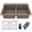 Concrete, variant on Karran 33" Top Mount Double Bowl 50/50 Quartz Kitchen Sink Kit in Grey
