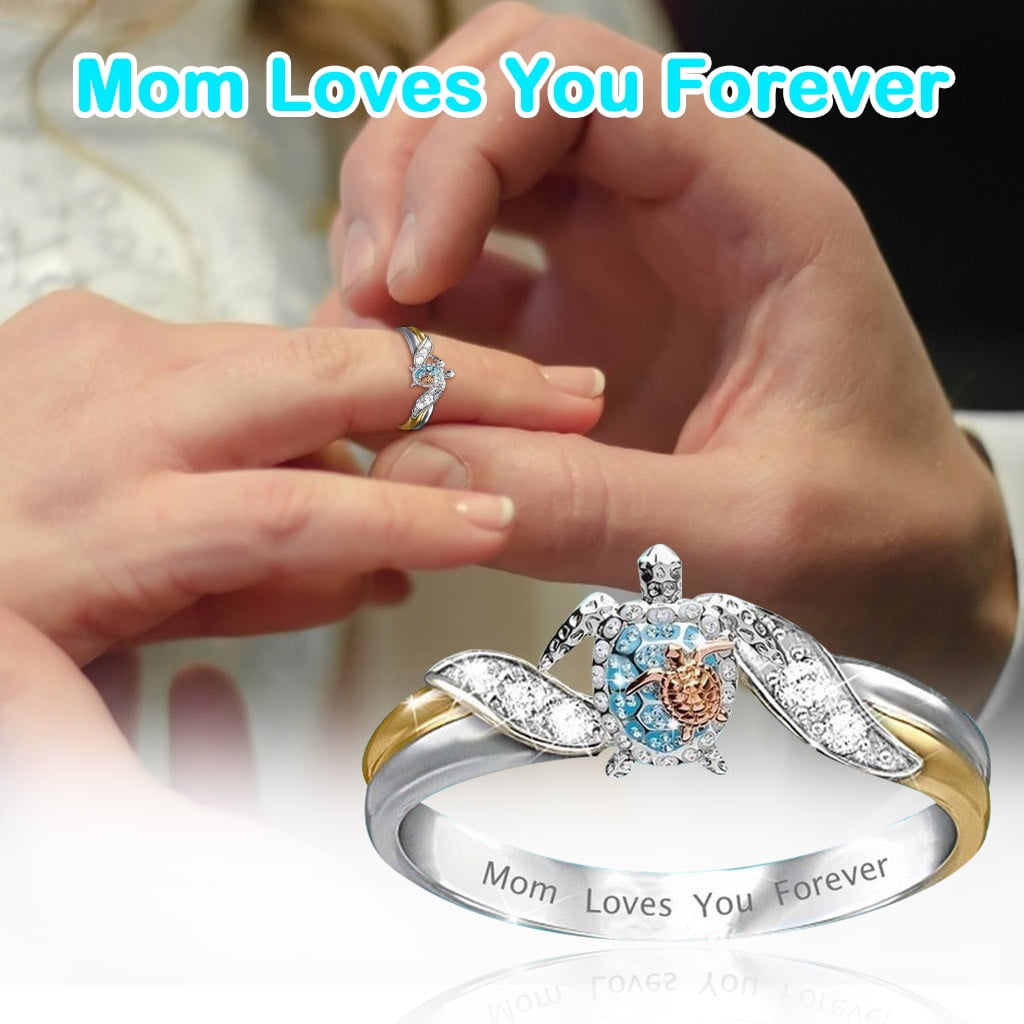 Size 6 Flongo Womens Forever Love Stainless Steel Ring Couples Valentine Wedding Engagement Promise Band