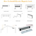 thumbnail image 2 of Single Door 12V Electric Magnetic Electromagnetic Lock 180KG (350LB) Holding Force for Access Control, 2 of 8