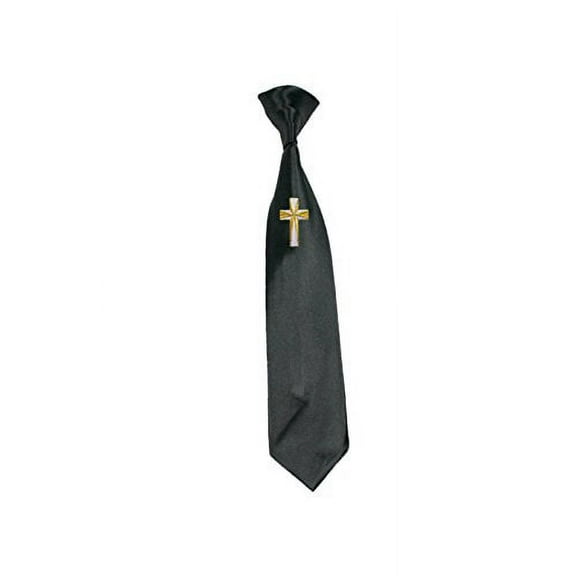 Altotux Red White Black Satin Clip-On Necktie Cross Baby Boy Suit Tuxedo Newborn (L (8-14), Black Tie and Gold Cross)