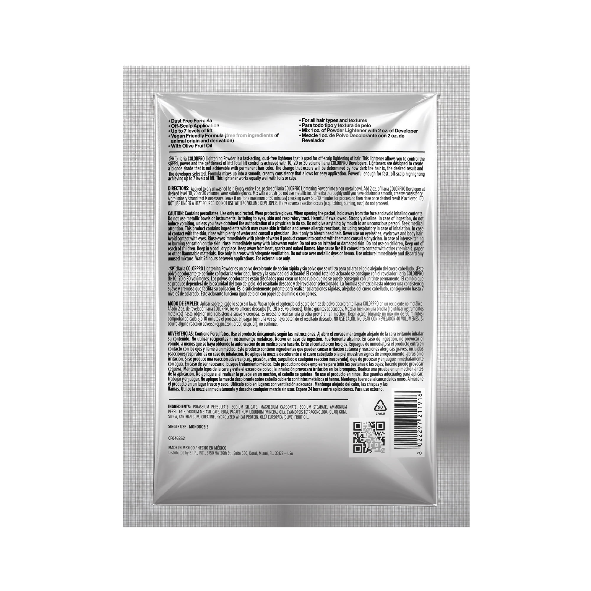 Ilaria COLORPRO Bleach Display 1 oz Packette