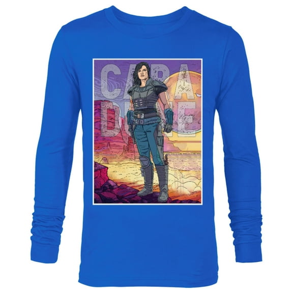 Star Wars The Mandalorian Cara Dune Painting - Long Sleeve T-Shirt for Men - Customized-Royal