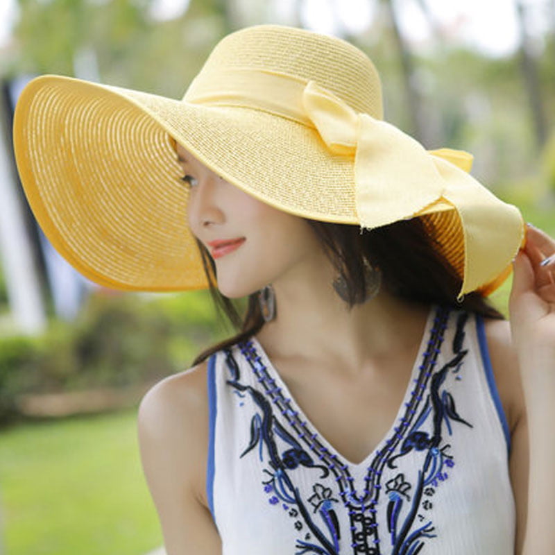 Fashion Summer Women Ladies Girl Beach Sun Hat Straw Cap Foldable Floppy 5 Color 
