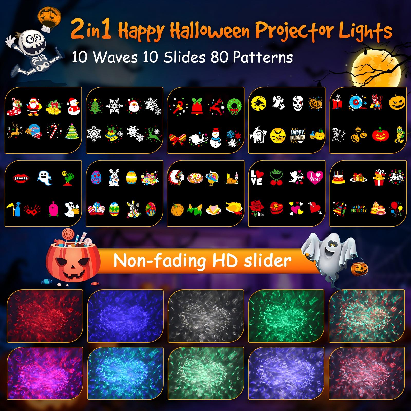 Yannovus Holiday Projector Light with 80 Patterns photo 4