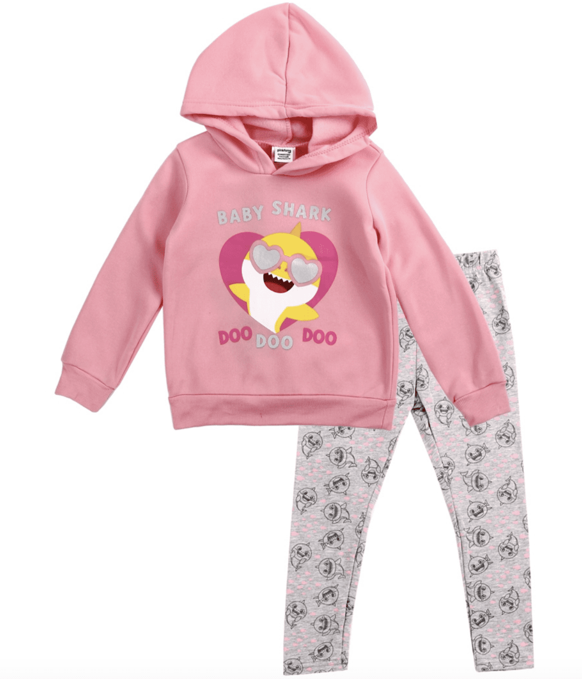 Baby Shark 2 Piece Fleece Set for Toddler Girls