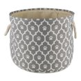 thumbnail image 2 of Bone Dry Pet Storage Toy Basket, Lattice Paw, Gray, Medium Round, 2 of 3