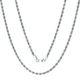 thumbnail image 2 of Nuragold 10K White Gold Solid Rope Diamond Cut Chain Necklace 16"-30" (1.5mm-6mm) Made in Italy (Mens Womens Unisex Jewelry, 2 of 22