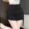 thumbnail image 1 of Generic Drawstring High Waist Hip Lift Slim-Fit Sheath Pantskirt Women's Sexy Fake Two Pieces Pure Desire Style Yoga Skirts Tide, 1 of 1