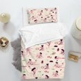 thumbnail image 2 of 3D Mujer Floral Hoja Rosa Funda de edredón Set Ropa de Cama Funda Nórdica Fundas de almohada, 2 of 7