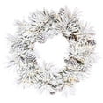 thumbnail image 2 of Vickerman K171237LED Couronne de Pin Vert Atka Floquée de 36 Po avec Lumière Blanche Chaude de 3 mm et 250, 2 of 4