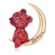 thumbnail image 5 of Broche de oso y Luna vintage creativo, aleación personalizada, aceite de goteo, ramillete de cien fósforos, 2 uds., 5 of 5
