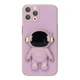 thumbnail image 2 of 3D Plating Astronaut Hidden Stand Case Cover Cute Astronaut Stand Phone Case para IPhone 12Pro TPU Cover, 2 of 3