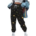 thumbnail image 2 of Idoravan Women's Plus Size Pants Clearance Womens Fashion Casual Drawstring Tight Leggings Elastic Waist Long Pants Trousers, 2 of 5