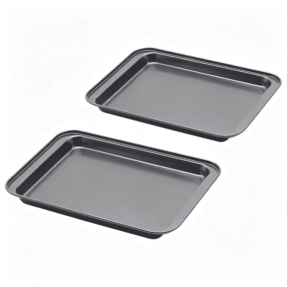 NORIZF Little Small Baking Sheets Nonstick Set of 2 (9.5" X 7.1")-8" Nonstick Baking Toaster Oven Tray Cookie Sheets,1 Or 2 Person Household,Durable Toaster Oven Pans
