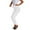 White, variant on LJEFF Women's Stretchy Straight Leg Faux Jeans, Comfortable Elastic Waistband High Waisted Slim-fit Casual Everyday Trousers Dark Blue