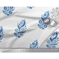 thumbnail image 2 of Soimoi Rayon Fabric Leaves & Floral Block Printed Craft Fabric by The Yard 56 Inch Wide, 2 of 3