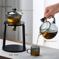 thumbnail image 5 of Glass Teapot  Pot With  Ball, 12 OZ Drip-Teapot With Infuser, Kungfu  Set, Semi-Automatic Glass Turkish  Set 350ML, 5 of 6