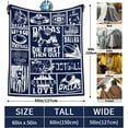 thumbnail image 5 of Dallas Football Blanket, Football Style Travel Blanket Gifts for Men Women Boys Kids, Blue Football Throw Blanket 60" X 50", 5 of 6