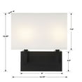 thumbnail image 6 of Crystorama Durham 2 Light Black Forged Sconce - 12.75"W x 12.25"H x 3.75"D, 6 of 9