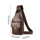 thumbnail image 3 of Bolso de hombro para hombre, bolso de pecho con carga, bolso de hombro de cuero informal a la moda, bolso cruzado, bolso de cintura impermeable, 3 of 6