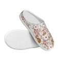 thumbnail image 3 of Picia Autumn Floral Deer for Women's Lamb-hug Comfy Fleece House Slippers Memory Foam, Slip-on House Shoes Indoor Outdoor-40/41, 3 of 7