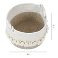 thumbnail image 3 of REGALWOVEN 1 Pack Woven Storage Basket, Shelf Closet Storage Bin with Tassel for Key Tray Bowl for Entryway Desk, Catchall Home Decor Flaxen 9.4*6.7in, 3 of 5
