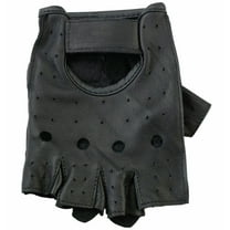 Z1R 243 Mens Fingerless Motorcycle Half Gloves Black SM