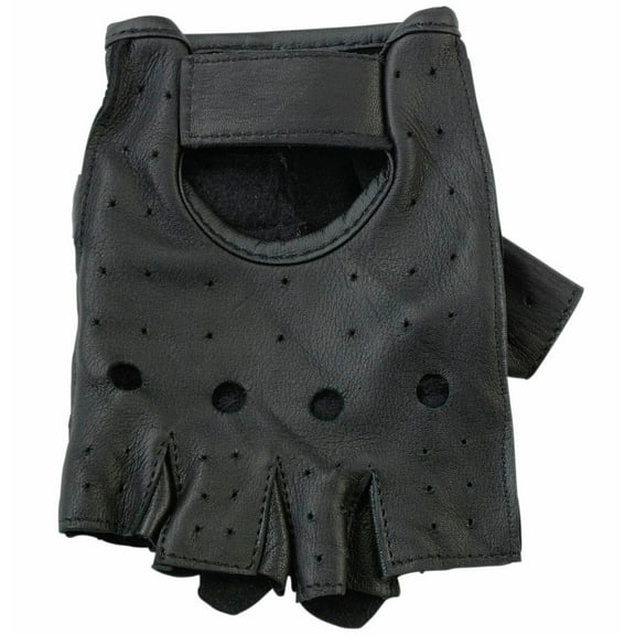 Z1R 243 Mens Fingerless Motorcycle Half Gloves Black SM