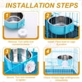 thumbnail image 6 of Uxcell Crate Dog Bowl, Removable Stainless Steel Pet Cage Hanging Anti-overturn Food Water Feeder Cage Cup (Round, Green, 25.3oz), Intended for Puppies/Cat/Rabbit/Bird, 6 of 7