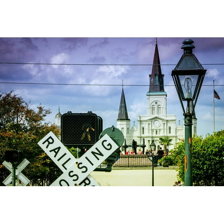 Framed Art for Your Wall Church French Quarter Railroad New Orleans 10x13