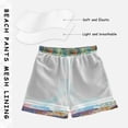 thumbnail image 3 of FORMRS Boys Swim Trunks Quick Dry Mesh Liner Boardshorts Sizes XS-XL, Blue Sea, 3 of 7