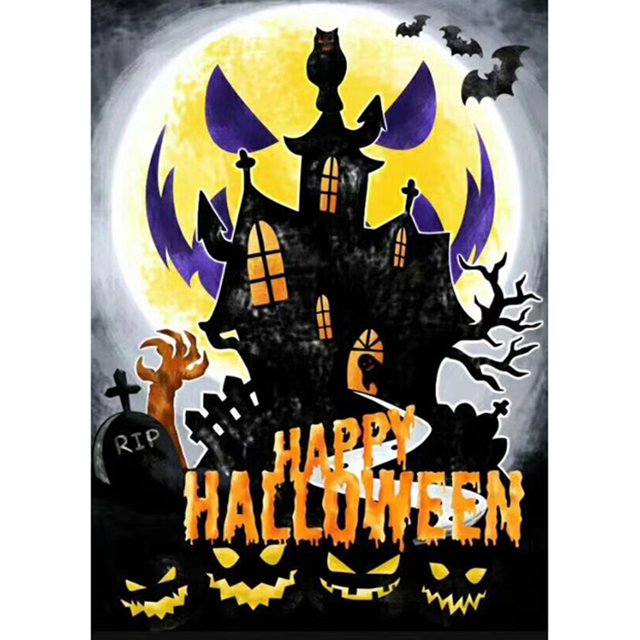 Pintura de diamante (DB2300) Mosaico cuadrado 5D DIY Patrón de Halloween (ST001) 20X30cm FLhrweasw Nuevo