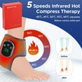 thumbnail image 4 of 2 PCS Portable 3-in-1 Foot & Ankle Massager with Heat, USB Rechargeable, 5 Heat Levels & 3 Vibration Modes, Ankle Heating Pad for Home Office Travel, Gift, 4 of 11