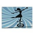 thumbnail image 1 of Circus Cutting Board, Print of a Woman Balancing on a Unicycle on a Rope Having a Fun Time, Decorative Tempered Glass Cutting and Serving Board, in 3 Sizes, by Ambesonne, 1 of 2