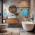 thumbnail image 3 of 8 Piezas Juego de Accesorios de Baño, 1Toallero Baño + 2Portarrollos para Papel +1 toallero de anill+ 4 Ganchos, Acero Inoxidable, Adecuado para baño, Cocina, WC。 (Negro), 3 of 4