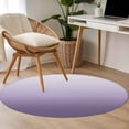 thumbnail image 5 of Purple Ombre Round Area Rug 4 FT, Non Slip Indoor Outdoor Rug, White Gradient Modern Abstract Art Washable Soft Circular Carpet Non-Shedding Floor Mat for Coffee Table Nursery Foyer Balcony, 5 of 9