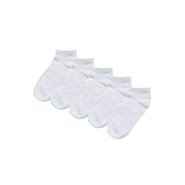 INSPIRE CHIC Chaussettes Athlétiques Basses pour Femmes à Cheville, Poignets Élastiques, Chaussures pour Femmes 7-9/âge 14+ Blanc