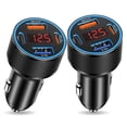 thumbnail image 1 of Cargador de coche USB C Avatcen, 65 W, 4 puertos, carga rápida con pantalla, 1 of 7