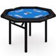 thumbnail image 1 of Yeshouse mesa de póker plegable para 8 jugadores, portátil y octogonal, con rieles acolchados y portavasos de acero inoxidable, ideal para blackjack, Texas Hold'em, juegos familiares y clubes, 1 of 8