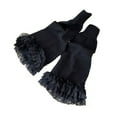 thumbnail image 4 of IWRICH Women' S Lace Leg Warmers Leg Warmer Knit White Black Flared Leg Socks Black, 4 of 6
